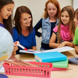 12 Pack Pencil Organizer Basket Trays, Rainbow Colors Desk Storage for Kids, Classroom Supply Holders for School