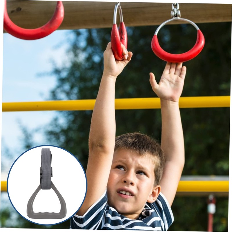 KOMBIUDA 2 Pcs Adjustable Gymnastic Rings with Thick Straps Premium