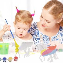 CYUaoao 2Pcs Unicorn Painting Activity DIY Unicorn Craft 15CM Unicorns Kids Painting Kit Unicorn Gifts for Kids Age 5+ Creative Birthday Christmas Easter Gift
