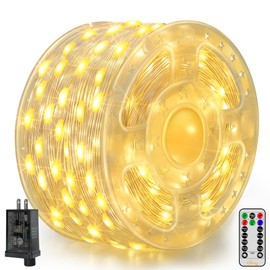 Ollny Christmas Lights Warm White, 600LED 197FT Christmas Tree Lights IP67 Waterproof, Plug in Fairy Lights with Remote 8 Modes Timer, Xmas Lights for Outdoor Indoor House Holiday Decor