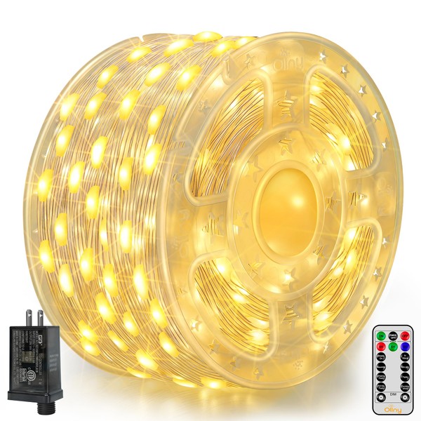 Ollny Christmas Lights Warm White, 600LED 197FT Christmas Tree Lights
