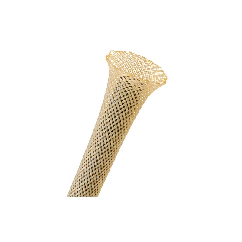 1.75" PET Expandable Braided Sleeving - Color: Beige - Length: