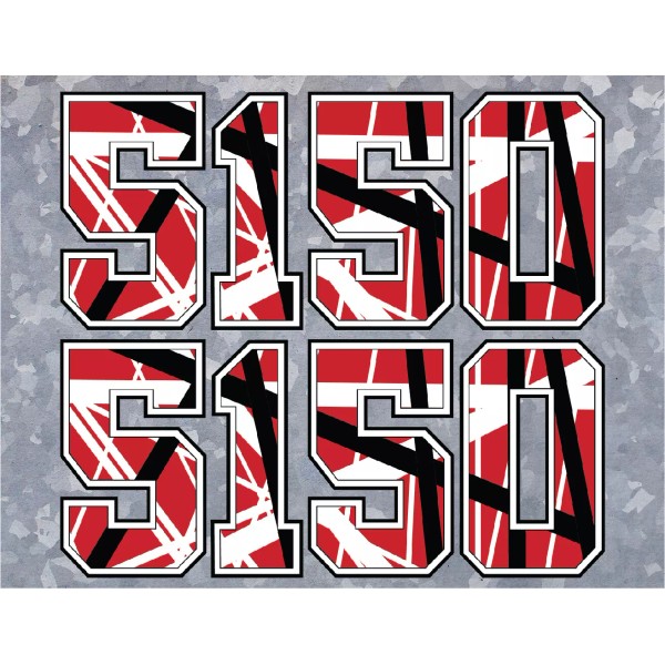 Unbranded 2x 5150 Frankenstien Frankenstrat EVH Stripe Car Guitar Decal