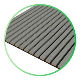 Tuda Grass Direct Luxury Acoustic Wall Slatted 3D Wood Veneer Panels Series 1 - Grey Sample