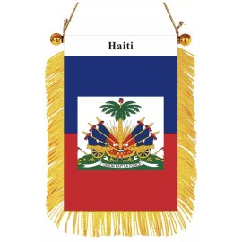 Haiti Rearview Mirror flag