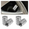 4PCS Car Tire Valve Stem Caps - Aluminum Alloy Valve