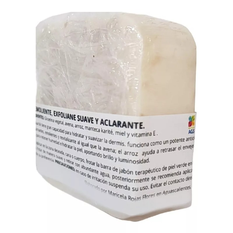 Siarivee Jabón Artesanal Avena Arroz Karité Aclara Exfolia Suave 65gr