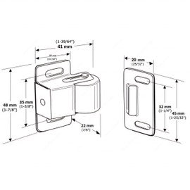5 Pack Rok Hardware Heavy Duty Large Roller Catch Latch for Closet Doors and Cabinets, Zinc