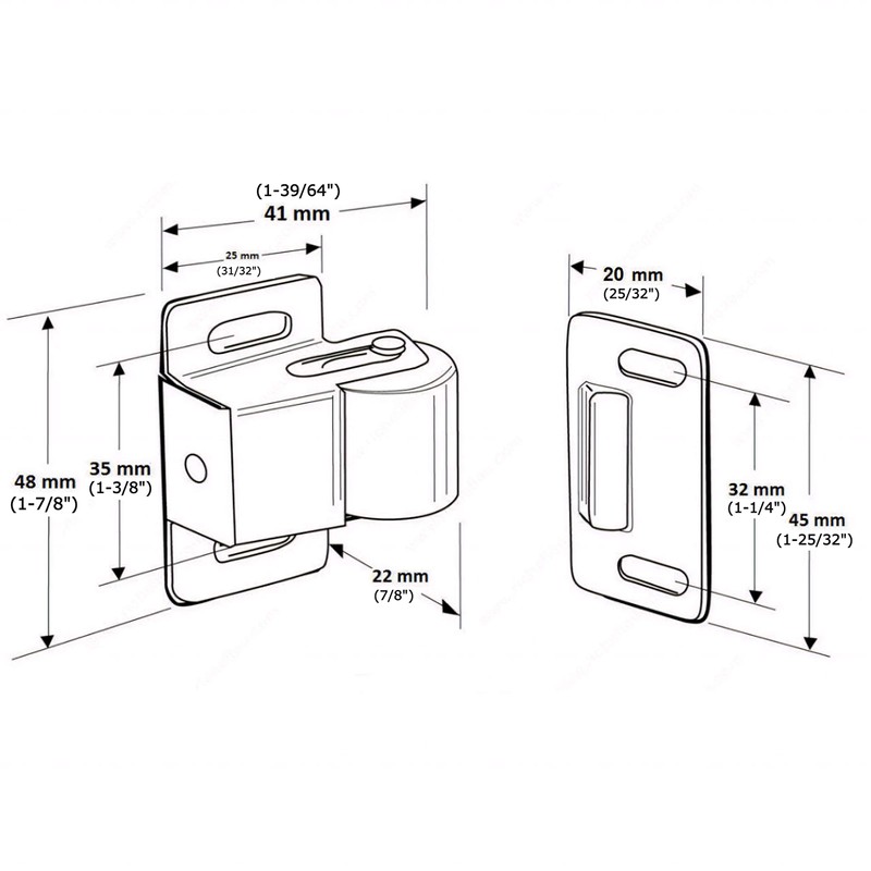 5 Pack Rok Hardware Heavy Duty Large Roller Catch Latch