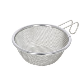 Takagi KANUCHI OUTDOOR Colander Strainer, Scooping Up Colander, Easy to Hold, One-Handled Handle, Rust Resistant, Stainless Steel, Silver, 14 Mesh, 0.07 inch (1.81 mm) Pitch, Strainer Net, Camping,