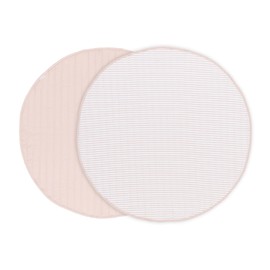 Toddlekind Organic Cotton 48" Reversible Quilted Luxe Play Mat for Babies/Toddlers, Foldable, Multifunctional, Blush (Pink)