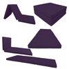Danfuton Purple Trifold Foam Beds, Shikibuton, Foldable Ottoman Mat Sit