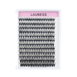 Lash Clusters LAUBESS Individual Lashes Waterproof Eyelash Clusters Mixed Tray Cluster Eyelash Extensions Soft Cluster Lashes for Beginners(20D-0.07D-14)
