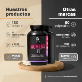 Vitaminas Cabello Mujer De 180 Cápsulas Con Colágeno B Life
