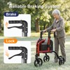 3 Wheels Walkers for Seniors, Narrow Foldable Three Wheels Rollator