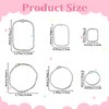 48 Pcs Open Bezels for Resin, Alloy Open Back Bezel