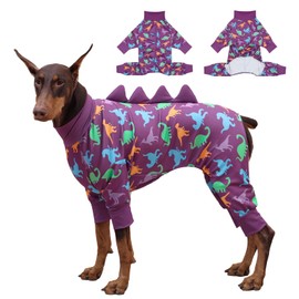 UNIPUP Dog Pajamas Large Size, Big Dog Onesie Clothes, Anti Shedding and Licking, Post Surgery Recovery Pet Pjs, Cotton Soft Material Stretchable Pet Pajamas U-COSP03XXL