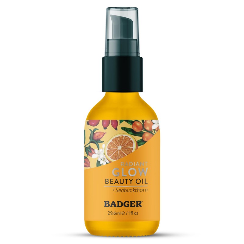 Badger Seabuckthorn Face Oil 1oz- Certified Organic