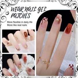 Nagelfolie UV Härtend, 24 Stück Nagelsticker UV Gel Nagelfolien Selbstklebend Nail Sticker Nagellackstreifen Gel-Nagelaufkleber Art Stickers DIY für Damen Mädchen Dekoration Nageldesign