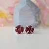 Designs by Nature Gems Raw Ruby Stud Earrings in Sterling
