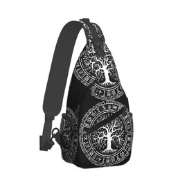 QWEHHEVG Viking Symbol Tree And Life Outdoor Crossbody Shoulder Bag For Unisex Young Adult Hiking Bicycling