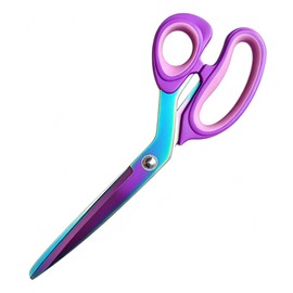 9.5" Rainbow Heavy Duty Tailor Fabric Scissors, Purple Pink