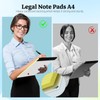 Notepad A4 Legal Pad, 2 Pack Yellow Paper College Ruled