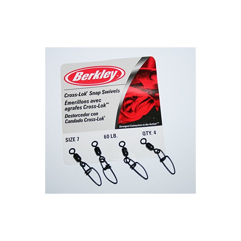 Berkley Cross-Lok Snap Swivels 4pcs SIZE 7