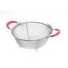 Hercules Chef by Mundial Stainless Steel Colander Strainer with Red