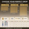 USB LED Curtain String Lights with Remote, 8 Modes Copper