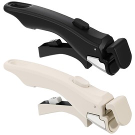 PercyEffie 2-Pack Heat-Resistant Replacement Handles Universal Detachable Handle for Pots and Pans with Ergonomic Grip Black and Cream White