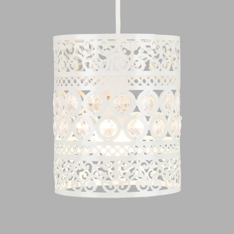 Modern Ornate Drum Shabby Chic Ceiling Pendant Light Shade