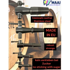 MAAJ Metal Tap Stainless Steel Rust-Free for Wine Barrels in 5 Different Sizes (Mini)