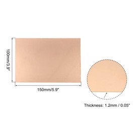PATIKIL FR4 Single Side Copper Clad, 3 Pack 150 x 100 x 1.2mm PCB Laminate Circuit Board