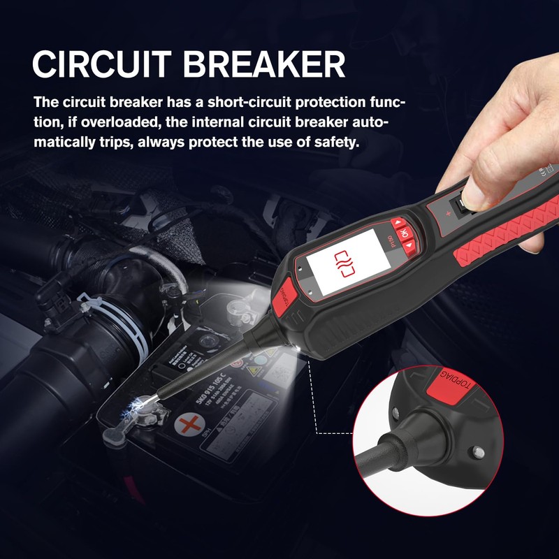 Electrical Tester for 6V-30V Cars, Short Circuit Breaker Finder Tool,