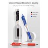 Erianthe Classic Black/Blue/Red Gel Pens,0.5mm Metal Tip Retractable Ballpoint Gel