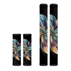 Drnuikhe Retro Flower Cover for Refrigerator Handle for Refrigerator Microwave, Washable Frigidaire Door Handle Replacement Keep Kitchen Appliances’ Handle from Stain Dirty