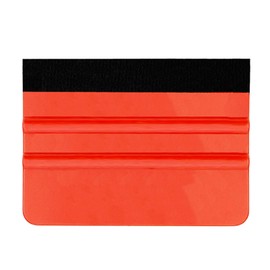 Ewrap Plastic Felt Edge Squeegee,10x7cm, Vinyl Applicator Wallpaper Smoother Window Tint Squeegee, 1Pcs, Red