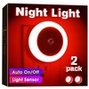Briignite 2 Pack Red Night Lights, LED Night Lights for