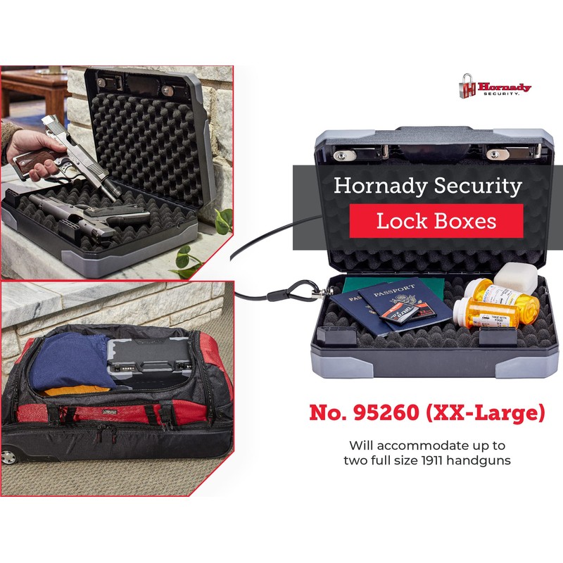 Hornady Treklite Combination Lock Box XXL, 95260 - Travel Safe