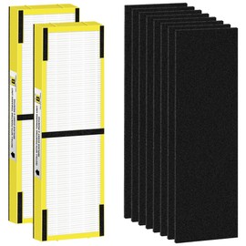 FLT4825 HEPA Filter B Replacement Compatible with G-Guardian Air Purifiers AC4825 AC4300 AC4800 AC4900 AC4850,2 H13 True HEPA Filters+8 Carbon Pre-Filters