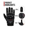 Iron Jia’s Bike Gloves, Motorcycle Gloves, Smartphone-Compatible, Touchscreen-Compatible, Non-Slip, for
