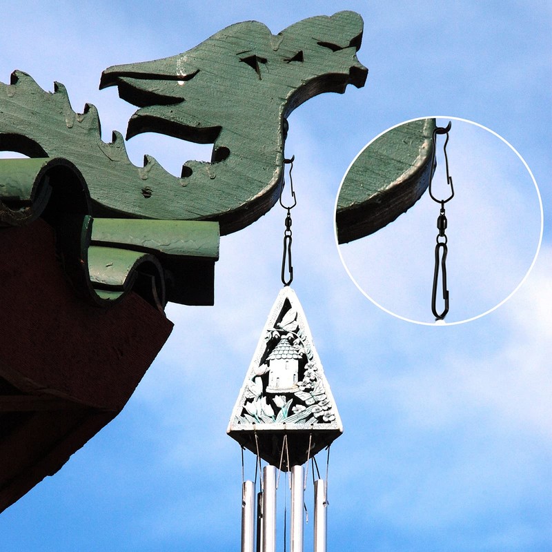 Jetec 30 Pieces Wind Spinner Swivel Hooks 360 Degree Dual