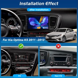[4+64G] NHOPEEW Car Stereo for Kia Optima K5 2011-2015 - Wireless Carplay and Android Auto - 9 Inch HD Touchscreen Android Car Radio - EQ Audio/WiFi/GPS/SWC/Bluetooth + AHD Backup Camera