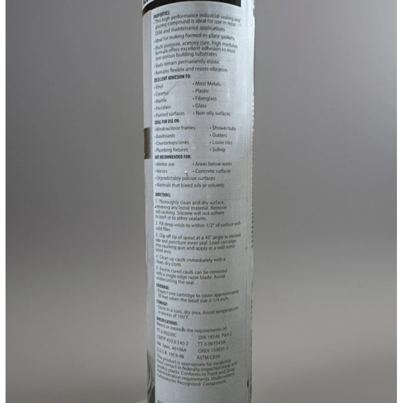 Red Devil 100% Silicone Sealant 08165I RD PRO Industrial Grade