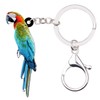 WEVENI Acrylic Macaw Parrot Keychain Bird Keyring For Women Girls