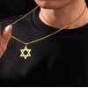SIPURIS Star of David Necklace for Men Crystal Hexagram Pentacle