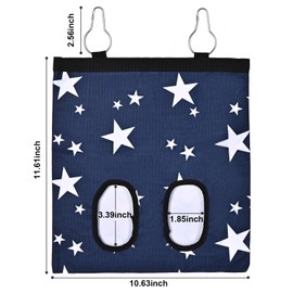 Upgraded Rabbits Hay Feeder Bag for Bunny, Guinea Pigs, Chinchillas - Hanging Washable 2-Hole Hay Dispenser with 600D Oxford Fabric, Small Animal Cage Accessories (Star＋Daisy)