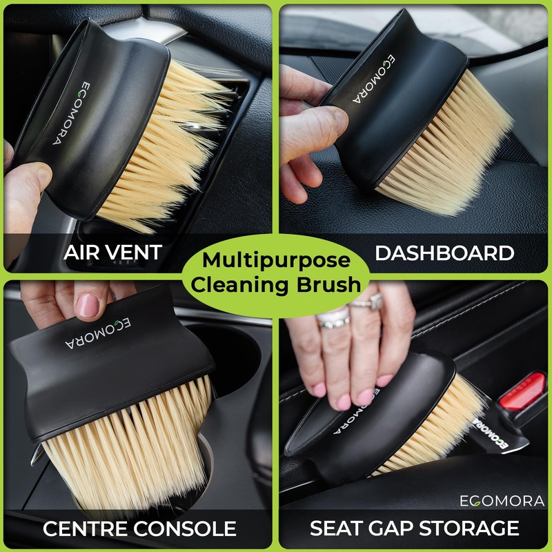 Car Seat Gap Filler Organizer with Bonus Interior Cleaning Brush-