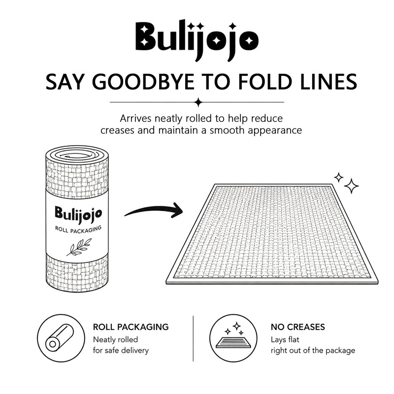 Bulijojo Linen Dirt Trapper Door Mat, 17"x30" Non Slip Entryway